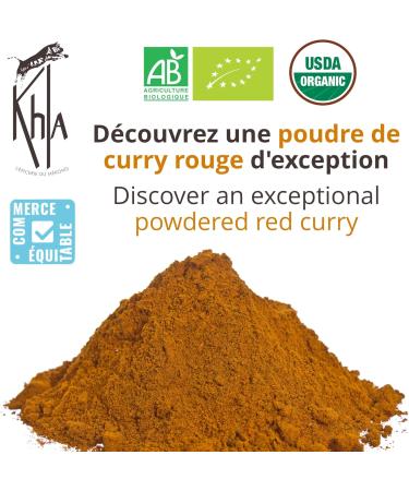 Khla - Organic Red Curry Powder 50g - Spicy Spicy Curry Mix - Cooking & Baking Ingredient - Indian Curry Thai - Chili Turmer - Buy Online on GoSupps.com