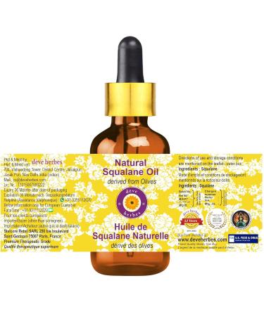 d ve herbes Natural Squalane Oil (derived from Olives) with Glass Dropper 5ml (0.16 oz) 0.16 Fl Oz (Pack of 1) - Buy Online on GoSupps.com