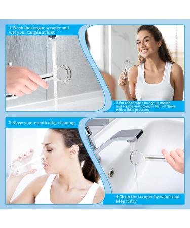 Stainless Steel Tongue Cleaner Set - 3 Metal Tongue Scrapers for Bad Breath | Oral Hygiene for Adults & Children - Buy Online on GoSupps.com