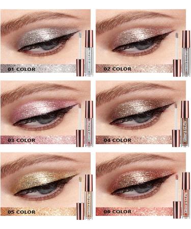 Langmanni 10PCS Liquid Eyeshadow Shimmer Glitter Liquid Eye Shadow Set Waterproof Long Lasting Metals Sparkling Eyes Makeup Liquid Eyeshadow for Party Wedding Festival or Daily Makeup - Buy Online on GoSupps.com