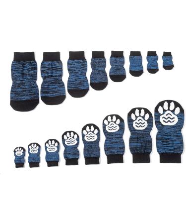Harfkoko Indoor Anti-Slip Socks for Dogs & Cats | 8 Sizes S to 5XL | Silicone Gel Paw Protection & Traction | Black & Blue - Buy Online on GoSupps.com