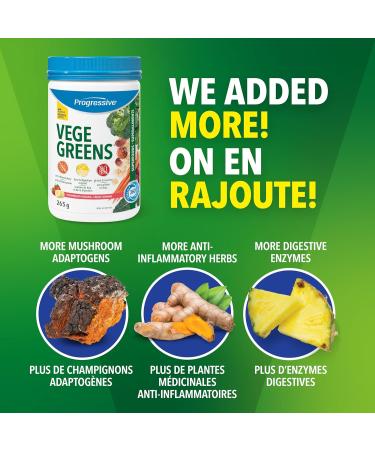 Progressive Vegegreens Strawberry Banana Flavour 265 g Anti-Inflammatory plus Liver & Digestion Support Strawberry Banana 265 g - Buy Online on GoSupps.com