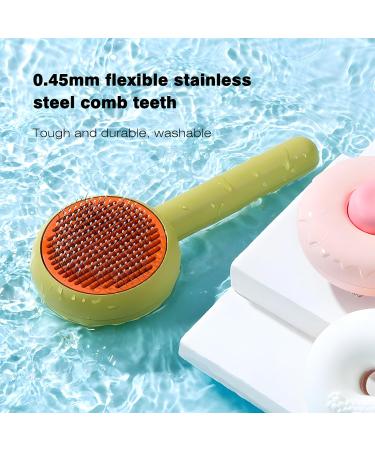 Self-Cleaning Plucking Brush for Cats & Dogs - Remove Loose Fur & Mats | Optimal Grooming Tool | Ideal for Short & Long-Haired Pets - Donuts White - Buy Online on GoSupps.com