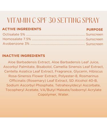 InstaNatural Vitamin C SPF 30 Sunscreen Setting Spray - Hydrate & Protect with Aloe Vera | Broad Spectrum UV Protection 2 Fl Oz - Buy Online on GoSupps.com