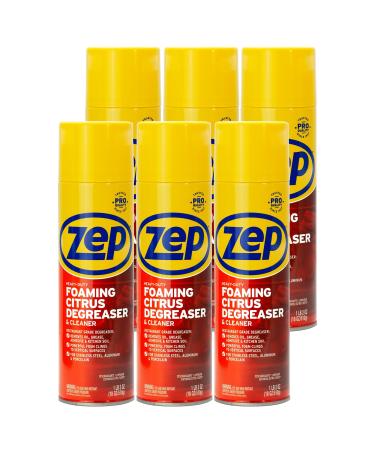 Zep Heavy-Duty Foaming Citrus Degreaser & Cleaner - 18 Oz. (Case of 6) - ZUHFD186 - Pro-Trusted Citrus Formula Cuts Through Grease & Grime with Ease