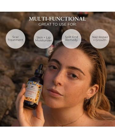 Organic Cold Pressed Vitamin E Oil - 100% Pure Unrefined Moisturizer for Skin, Face, Body, Nails, and Hair - All Natural Skincare - 4 oz Bottle - Buy Online on GoSupps.com