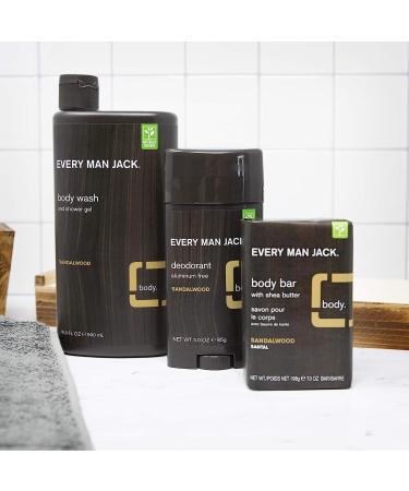Every Man Jack Sandalwood Body Wash Shower Gel 16.9 Fl Oz - 91297 - Buy Online on GoSupps.com