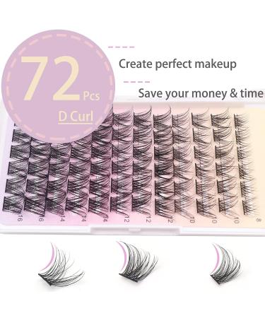 Losha 72 Pcs Cluster Lashes Extension 8-16mm D Curl | DIY Eyelash Extensions | Wispy False Eyelashes | B10-8-16mm Mix - Buy Online on GoSupps.com