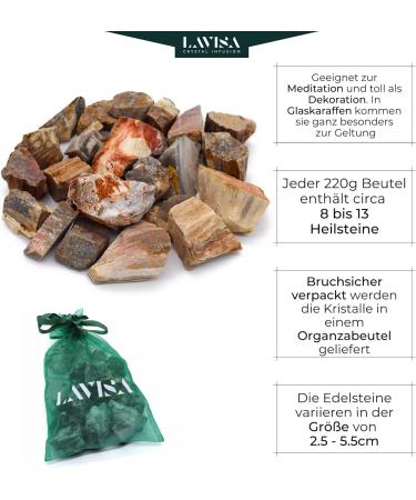 Lavisa Premium Healing Stones & Gemstones Set | 100% Natural Crystals for Water Treatment & Decor - Buy Online on GoSupps.com