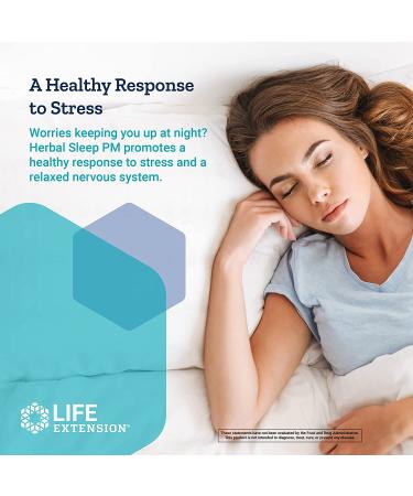 Life Extension Herbal Sleep PM - 30 Vegetarian Capsules for Restful Sleep - Buy Online on GoSupps.com