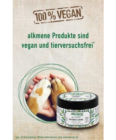 Alkmene Organic Olive Intensive Cream - Vegan Body & Face Cream for Very Dry Skin (250ml) | Silicone-Free Paraben-Free Mineral Oil-Free - Buy Online on GoSupps.com
