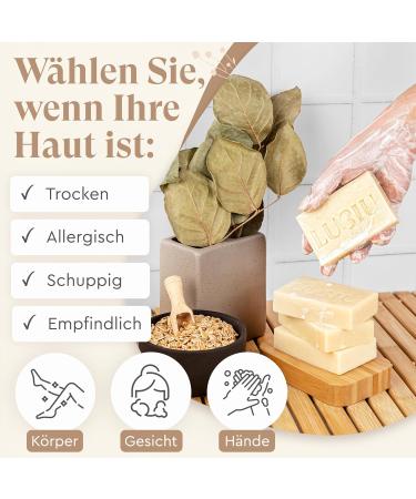 Buy Lubiu Hafers Soap - 100g Natural Organic Oat Soap for Sensitive Skin | Child & Adult Hand/Body Soap - Buy Online on GoSupps.com