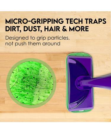 Turbo Mops Reusable 12-inch Microfiber Mop Pads - Pack of 2, Machine Washable, Compatible with Swiffer Wet Jet - Household Cleaning Tools - Buy Online on GoSupps.com