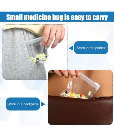 Pill Pouch Bags - 24 Reusable Zippered Clear Plastic Bags for Travel Medicine Storage and Organization - Buy Online on GoSupps.com