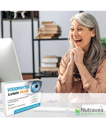Visiophytol - Eye Health Dietary Supplement - Sight Vision Visual Comfort Glaucoma Cataract - Lutein Blueberry Zeaxanthin Selenium - Buy Online on GoSupps.com