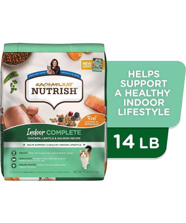 Rachael Ray Nutrish Indoor Complete Cat Food - Chicken, Lentils & Salmon 14lbs - Buy Online on GoSupps.com