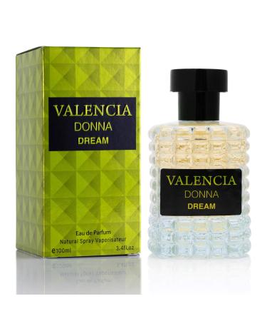 Valencia Donna Dream for Women Eau De Parfum - Citrus Floral Fragrance - Top Notes of Sweet Lychee & Calabrian Bergamot - Mid Tone of Turkish Rose Peony & Rose Water Blossom - Elegant 100ml Bottle