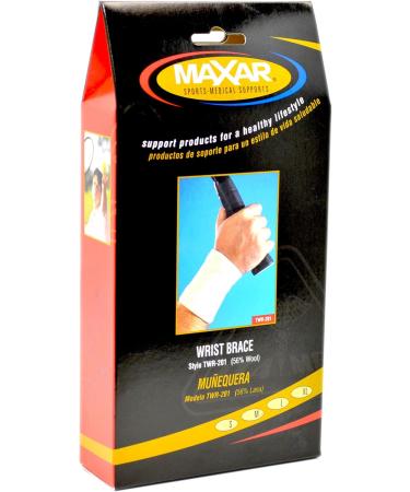MAXAR 56% Wool/Elastic Wrist Band - Compression Sleeve for Arthritis & Injuries - Soft Breathable Wrist Wrap for Men & Women - Ideal for Sports & Strains - Buy Online on GoSupps.com
