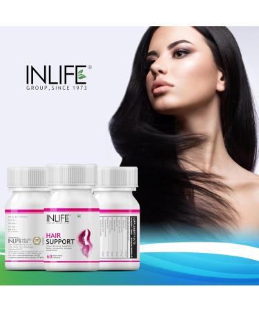 Buy INLIFE Ayurvedic Herbs Hair Support Supplement 500 Mg - 60 Vegetarian Capsules | Natural Hair Growth Formula | Enhance Hair Strength & Health - Buy Online on GoSupps.com