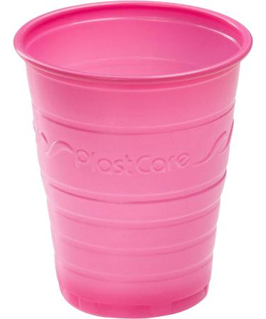 200 Disposable 5oz Plastic Cups - Pink Ribbed Design for Drinking & Dental Rinse - Buy Online on GoSupps.com