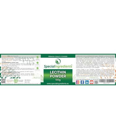 Lecithin Powder 100g | Highest Quality GMO-Free | German Labels & Instructions - Premium eCommerce Shipping Internationally - Buy Online on GoSupps.com