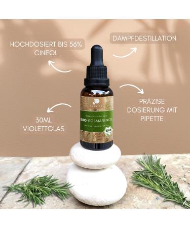 Phintin Organic Rosemary Oil - 100% Natural Hair Growth Stimulator | 30ml Essential Oil | Certified German Quality - Buy Online on GoSupps.com