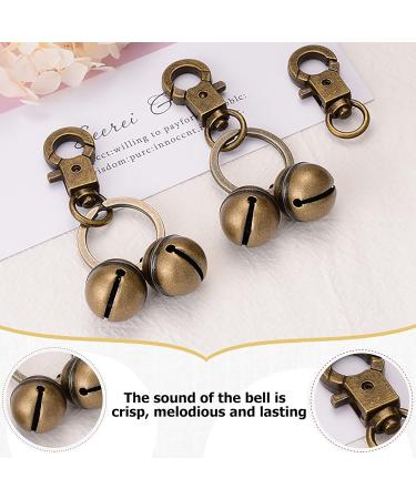 IRYNA 1 Pair Copper Cat & Dog Bell Extra Loud Pet Bell Durable Brass Bells Pet Tracker for Pets Collar Charm Pendant Bells with Swivel Lobster Clasp - Buy Online on GoSupps.com