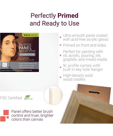 Ampersand Wood Gesso Painting Panel 18x24 - 1/8 Inch Depth, Primed Smooth Surface | Flat Artist Panel - Buy Online on GoSupps.com