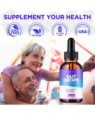 (2 Pack) Gut Drops Official Gut Drops Liquid Supplement Advanced All Natural Vitamin Formula GutDrop Maximum Strength Biome Support for Health and Wellness Support for Men and Women (60 Servings) - Buy Online on GoSupps.com