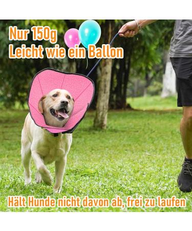 Roll Ruff Adjustable Dog Leak Protection Collar - Soft Breathable Pink & Rose Red Neck Band for Small Pets | Eco-Friendly & Comfortable - Buy Online on GoSupps.com