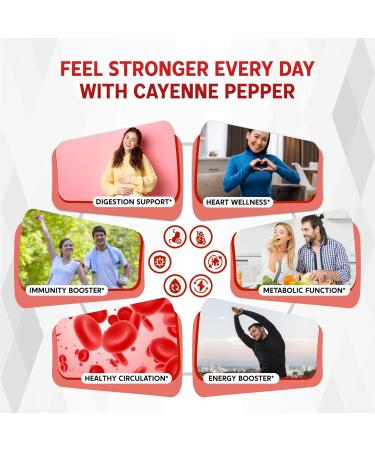 Cayenne Pepper Liquid Drops - Cinnamon, Turmeric, Peppermint - Digestion Support, Heart Wellness, Immunity Booster - 2.0 fl oz (60ml) 2 Fl Oz (Pack of 1) - Buy Online on GoSupps.com