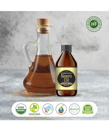 Neem Oil - Cold Pressed Organic Premium Oil for Healthy Skin Hair & Nails - Non-GMO Vegan - 2 fl oz (60 ml - Buy Online on GoSupps.com