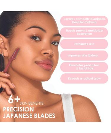 JAPONESQUE Dermaplaner & Cooling Eye Roller - Dual Ended Exfoliation Tool for Hair Removal & Face Massage | Shop Internationally - Buy Online on GoSupps.com