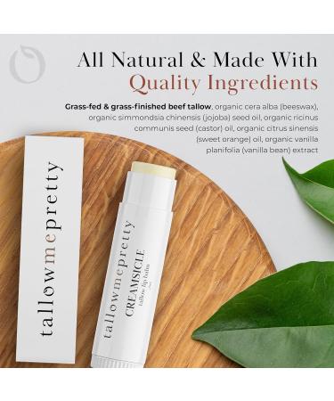 Creamsicle Lip Balm Luxuriously Soothing & Protective Tallow Lip Balm w/Nutrient-Rich Tallow Vanilla Bean Sweet Orange Essential Oil & More Non-Toxic Lip Care USA Made .15 Oz. Creamsicle 1 Count (Pack of 1) - Buy Online on GoSupps.com