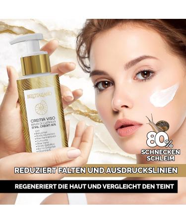  BELL'ITALIABIO Snail Slime Face Cream Moisturizing and Anti-Wrinkle Face Cream for Men and Women with Hyaluronic Acid Vitamin C and Shea Butter - BELL'ITALIABIO - Buy Online on GoSupps.com