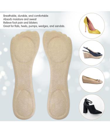 2 Pairs High Heel Insoles for Women | Breathable Gel Cushions for Foot Pain Relief | Metatarsal & Arch Support - Buy Online on GoSupps.com