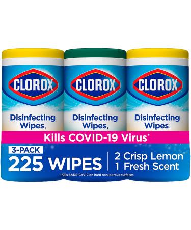 Clorox Disinfecting Wipes Value Pack - 225 Count, Bleach Free, Pack of 3 - Buy Online on GoSupps.com