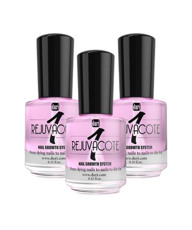 duri Rejuvacote 1 Nail Growth System - Original Maximum Strength Formula - Nail Strengthener and Nail Growth - Base and Top Coat - Pack of 3-0.45 fl. oz. 0.45 Fl Oz (Pack of 3) Clear