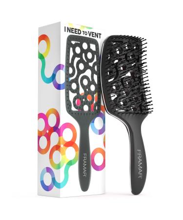 FRAMAR Professional Vented Hair Brush   Paddle Curved Hair Brush For Blow Drying  Wet Paddle Brush for Women Blow Drying