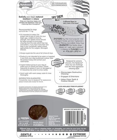 Buy Nylabone Flavor Beef and Cheese Bone - Small Brown & Yellow | International Shipping Available - Buy Online on GoSupps.com