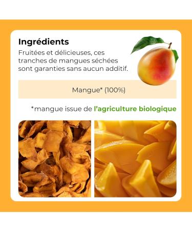 Organic Dried Mangoes | 1kg Bag | Natural | No Added Sugar | No GMO | No Preservatives | No Dye | No Additives & Sulphur Free | High in Fibre | Vegan Friendly - Buy Online on GoSupps.com