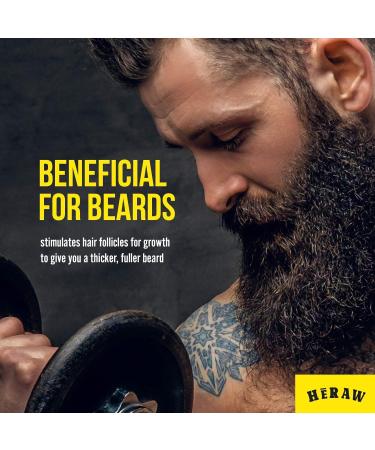 Heraw Beard Oil for Men - Nourishing & Styling Beard Oil with Argan Jojoba & Almond Oil - 30ml - Boost Beard Growth & Softness - Buy Online on GoSupps.com