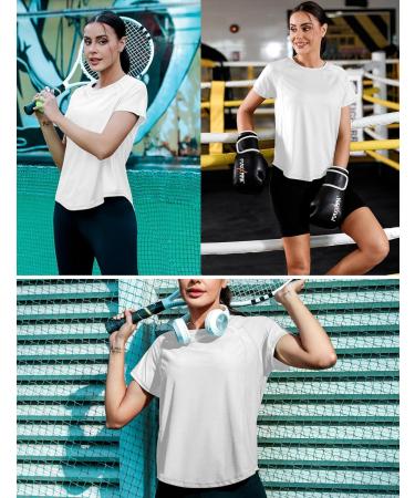Buy Gyabnw Women's Functional Sports Top - Short Sleeve Fitness & Yoga Shirt - White M - Perfect for Running & Activewear - Buy Online on GoSupps.com