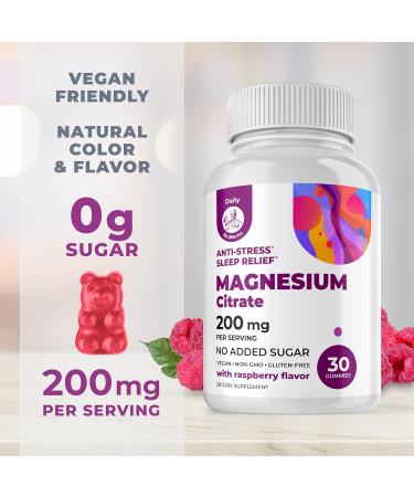 Sugar-Free Magnesium Gummies - Calm Supplement for Children & Adults (30 Count) - Buy Online on GoSupps.com
