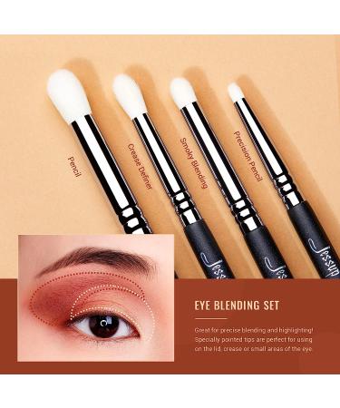 Jessup Professional Eyeshadow Blending Brush Set - 13pcs Synthetic Makeup Brushes | Premium Black T338 B Collection - Buy Online on GoSupps.com