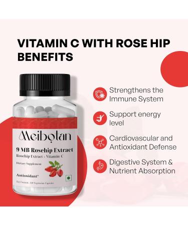Vitamin C with Rose HIPS 475 mg Vitamin C 25mg Rose HIPS 450mg Premium Non-GMO Gluten Free Supplement 120 Veggie Capsules - Buy Online on GoSupps.com