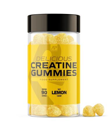 Delicious Creatine Gummies - 3 300mg+ Creatine Monohydrate per Serving - Lemon Flavour - Creatine Gummies for Men and Women (90 Gummies)