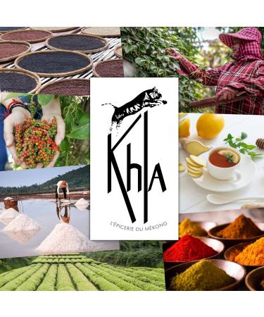 Khla - Certified Organic Kampot White Pepper 45 g - Refillable Mill - Organic Peppercorn Sachet - Grand Cru Strong & Powerful - Kitchen Ingredient - Direct Producer - Cambodian Origin - Buy Online on GoSupps.com