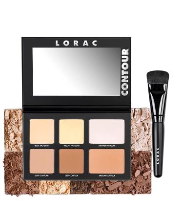 LORAC PRO Contour Palette & Brush Set | Sculpting Powders & Highlighter Kit | Compact Mirror Included - Buy Online on GoSupps.com