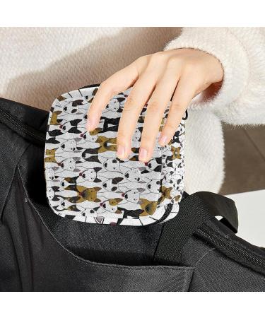 Colorful Bull Terrier Napkin Storage Bag Perfect Holder for Menstrual Cups & Nursing Pads | Ideal for Women & Teen Girls - Buy Online on GoSupps.com